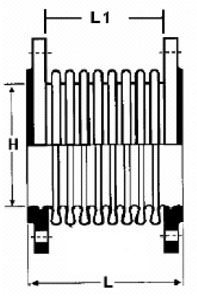 Karimás fémkompenzátor szerkezeti ábra